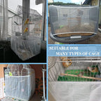 ASOCEA Extra Large Bird Cage Seed Catcher Guard Universal Birdcage Cover Nylon - Image 6