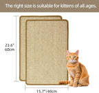 Cat Scratcher Mat, 23.6 X 15.7 Inch, Natural Sisal Cat Scratch Mats, Horizontal - Image 2
