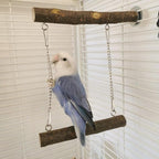 Bird Swing, Parrot Perch Stand Natural Wood Stand Parrot Cage Toys - Image 7