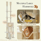 Floor to Ceiling Cat Tree Height Adjustable, Tall Cat Tower 7 Tiers Activity - Image 5