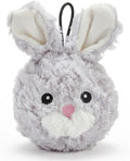 Pet Lou DOG'Z 4 Inch EZ Squeaky Rabbit Dog Plush Toy, Stuffing-Free Soft Plush by Pet+Lou
