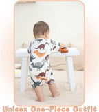 Unisex Summer Trendy 2-Pack Rompers Short Sleeve Zipped Bodysuit Infant Cotton - Image 7