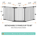 COMOMY 80" Extra Wide Baby Gate, Dog Gate - Image 7