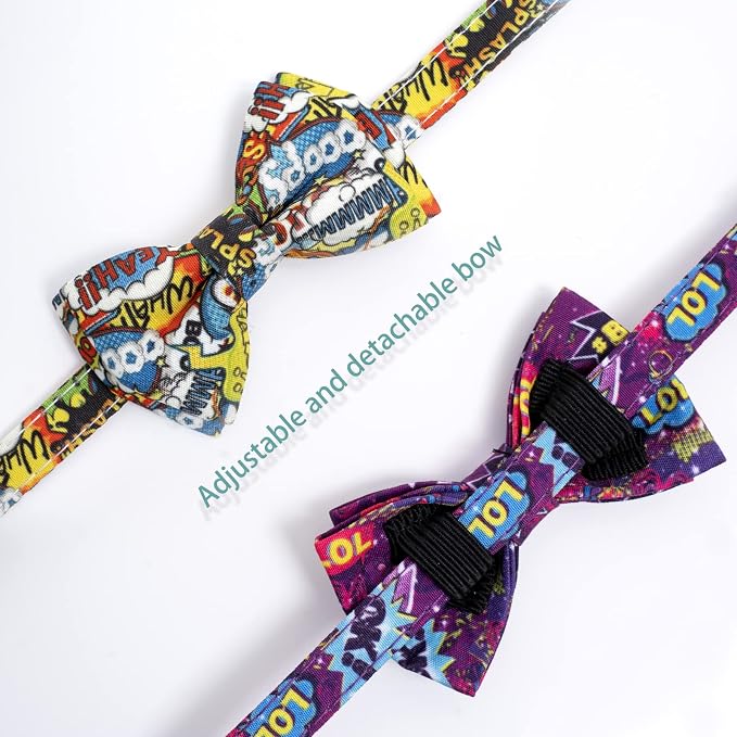 Faygarsle 2 Pack Cotton Designer Breakaway Cats Collar - Image 3