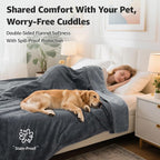LOOBANI Waterproof Blanket for Bed: Reversible Soft Flannel Queen Bed Blanket - Image 2