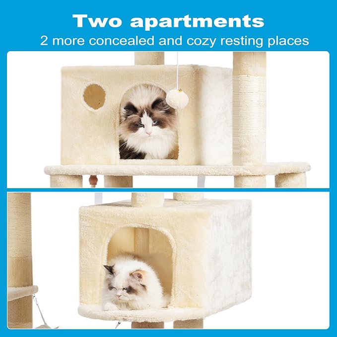 Hey-brother Large Multi-Level Cat Tree Condo Furniture - Image 5