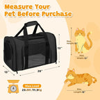 Cat Carrier Soft for Pets Up to 25 Lbs, Cat Travel Bag Soft-Sided - Image 2