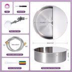 6L Automatic Dog Water Bowl Dispenser Outdoor Stainless Steel Pet Waterer Self - Image 6