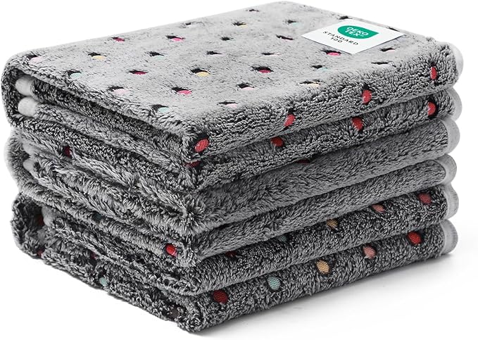Luciphia 1 Pack 3 Blankets Super Soft Cute Dot Pattern Pet Blanket Flannel Throw by luciphia
