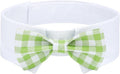 Segarty Dog Bow Tie for Neck Girths 12.6-15.7 inch, Adjustable Green Plaid by Segarty