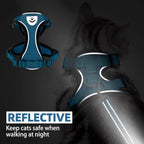 PUPTECK Cat Harness and Leash Set Escape Proof Reflective Cat Walking Harness - Image 6