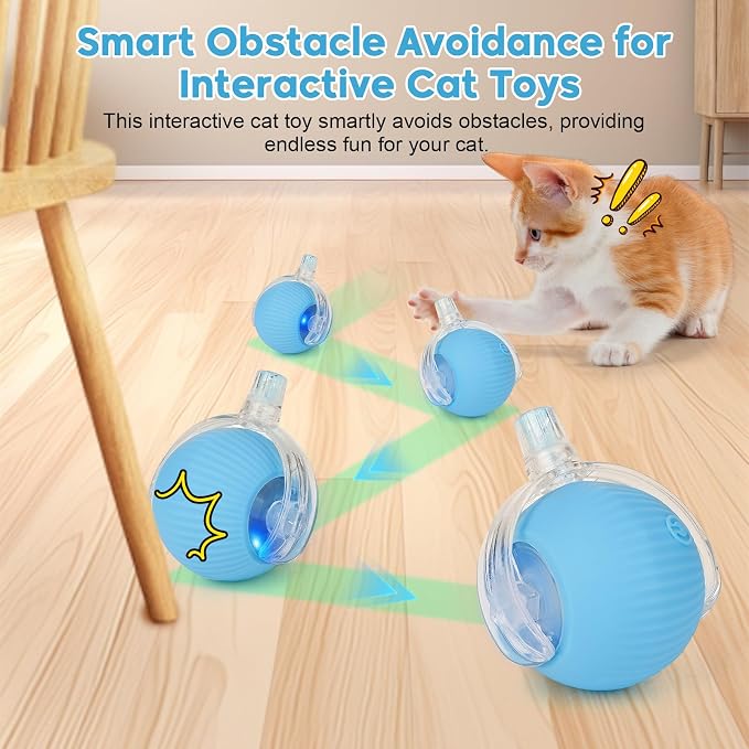 Interactive Cat Toys for Indoor Cats & Dogs, Agile Moving Cat Ball - Image 5