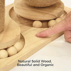 Cat Scratching Post, Wooden Cat Scratcher Toy - Image 5