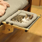 Cat Window Perch- Adjustable Sill Fit, Renter-Safe, Wood-Metal Frame Sturdy - Image 9