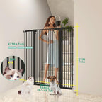 51" Extra Tall Cat Gate for Doorway Auto Close Encrypted Cat Gate 28.5"-48.7" - Image 2