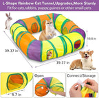 Retro Shaw 25Pcs Cat Toys with Kitten Tunnels, Interactive Kitty Toys - Image 2