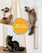 34'' Wall Cat Scratching Post, Wall Mounted Cat Scratcher Furniture - Image 7
