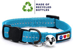 Pawtitas Recycled Teal Reflective Cat Collar – Eco-Friendly Breakaway Safety - Image 2