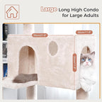 54” Cat Tree with Big Hammock 21x17” XL Cat Tower with Scratching Posts - Image 3