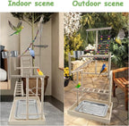 Hamiledyi 4 Layers Large Bird Playground 32" H Pet Parrot Playstand Gym Perch - Image 7