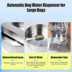 Automatic Dog Water Bowl Dispenser Large Breed Stainless Steel Auto Fill Dog - Image 7