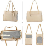 Stylish Dog Purse Carrier, Leather Pet Carrier Bag - Image 3