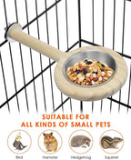 KATUMO Bird Perch Feeding Cup Birds Platform Parrot Wood Perch Stand Toy Cage - Image 6