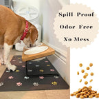 Cat Food Mat Absorbent Dog Mat for Food and Water Non Slip Quick Dry Dog Bowl - Image 4