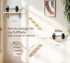Cat Wall Shelves Set with Sisal Cats Window Perch, 4 Piece Wood Climbing - Image 5