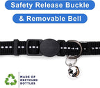 Pawtitas Recycled Black Reflective Cat Collar – Eco-Friendly Breakaway Safety - Image 6
