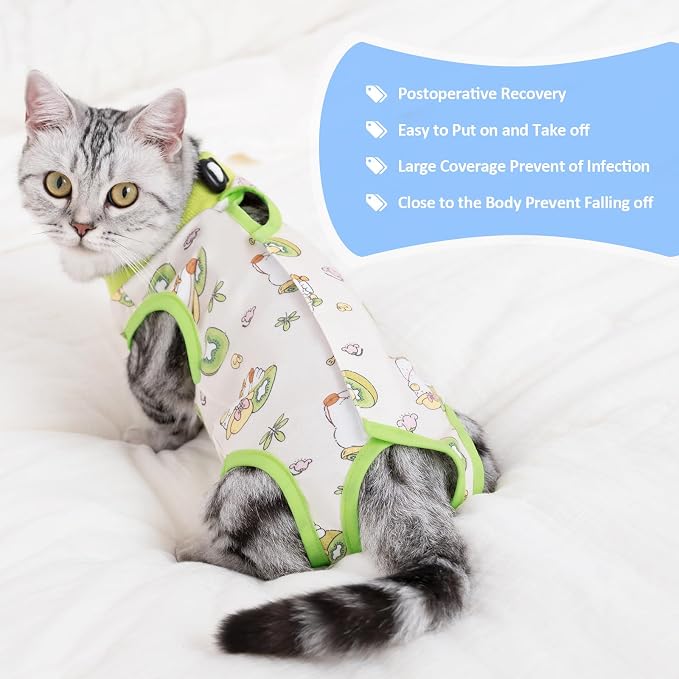 Cat Recovery Suit Female, Breathable Cat Onesie After Surgery Female - Image 6