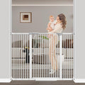 40.5"-54.7" Baby Gates for Doorways, 40.5" Tall Dog Gate Indoor, Walk Through by FlowerFrail
