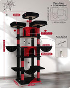 Globlazer Gothic Cat Tree, 80inch Goth Cat Tower - Image 6