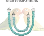 Dnoifne Bird Rope Perch, Cotton Bendable Parrot Perch Stand Toy, Bird Standing - Image 5