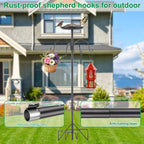 4-Hook Shepherds Hooks for Outdoor, Adjustable Garden Hook for Plant Baskets - Image 5