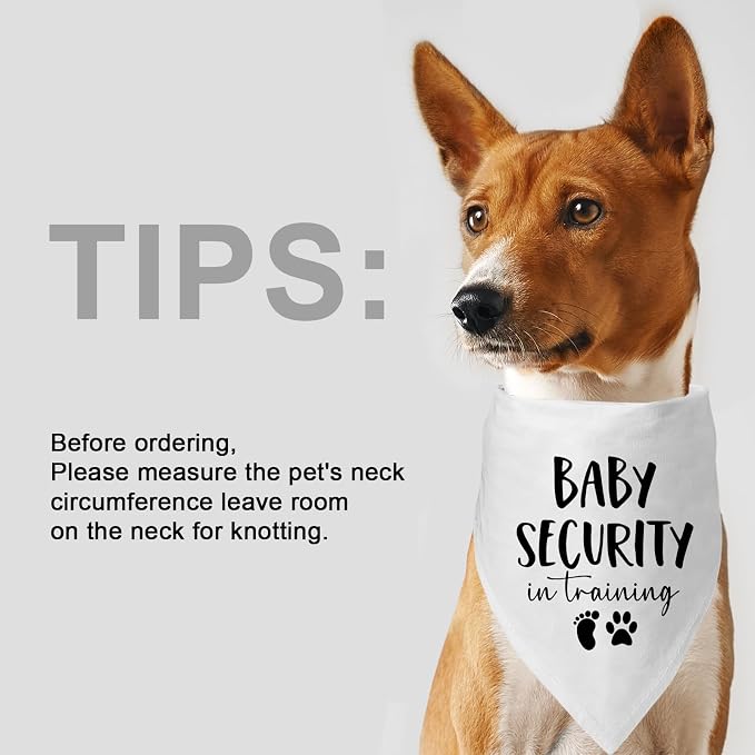 2 Pack Baby Security in Training and Head of Security, Dog Bandanas - Image 7