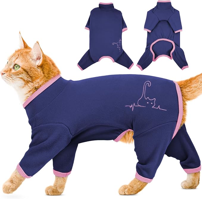 Cat Pajamas for Cats Only, Sticky Hair Cat Clothes, Sphynx Hairless Cats Sweater by ADNIKIA