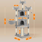 Yaheetech 68.5in Cat Tree for Large Cats, Large Condo, Stable Pet Play House - Image 7