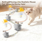 Migipaws Interactive MigiMouse Cat Toy 360° Rolling & Spin - Image 2