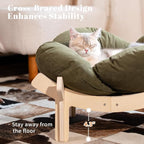 CHEERHOME PETS Elevated Cat Bed Wooden - Image 2