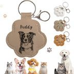 Dog Hair Keychain, Leather Pet Hair Collector Keychains, Pet Fur Keepsake Gift by Overket