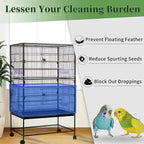 Daoeny Large Bird Cage Cover, Bird Cage Seed Catcher, Adjustable Soft Airy - Image 2