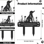 Grave Markers for Cemetery for Dog, Metal Grave Markers Yard Memorial Pet Dog - Image 2