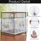 Bird Cage Seed Catcher, Universal Adjustable Birds Cages Cover Net Liner - Image 3