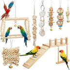 10 Pcs Parrot Swing Toys and Bird Perches Platform by Sonwyoung