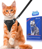 Halypet Cat Harness and Leash Set Escape Proof Soft Adjustable Cat Leash by DOMoreWithYourPet