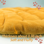 Leaf Shaped Self-Warming Cat Bed Mat – 26"x20" Flannel & Cotton Pet Pad - Image 4