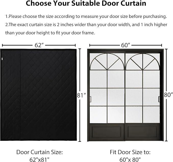 Reversible Wide Magnetic Thermal Insulated Door Curtain - Image 8