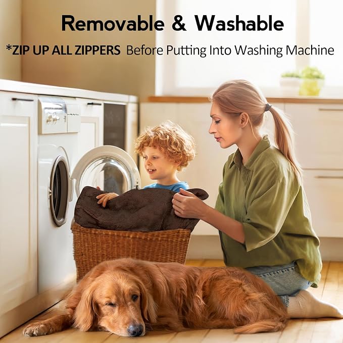 Large Orthopedic Dog Bed with Sides Big Dog Beds with Removable Washable Cover - Image 7