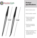 Mandala Crafts 15 Inches Black Stainless Steel Straight and Curved Aquarium - Image 3
